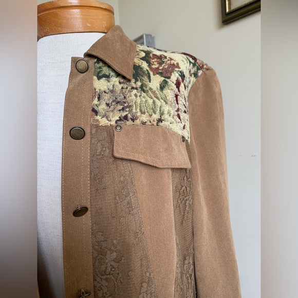 Western Tapestry, Corduroy and Lace Jacket - Picture 4 of 8